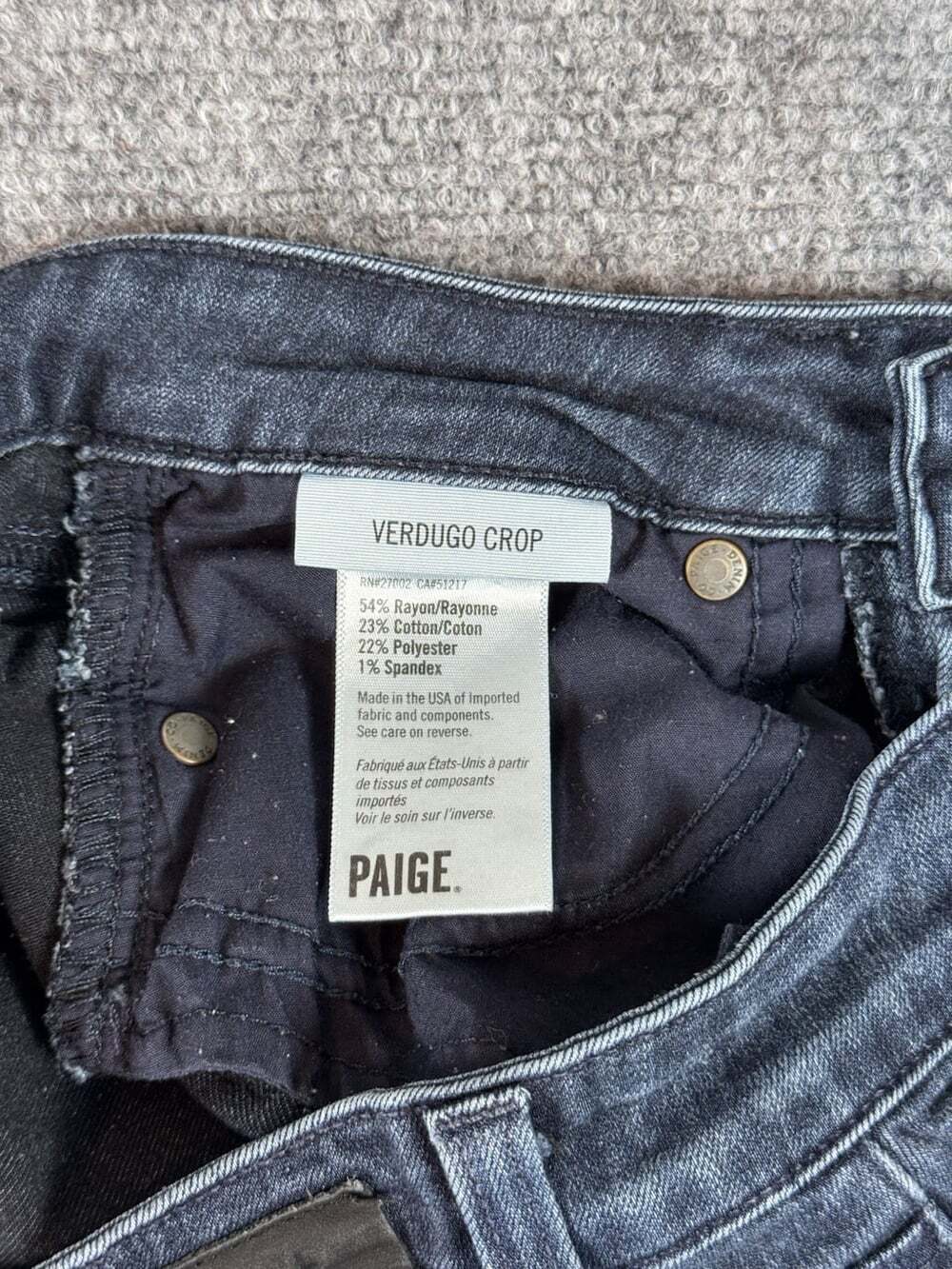 PAIGE Anthropology Women’s Dark Wash Skinny Slim Stretch Denim Jeans Size 25 - Picture 4 of 8